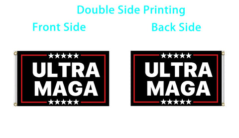 Vrogadso Ultra MAGA Flag with red border boosts curb appeal for outdoor displays.