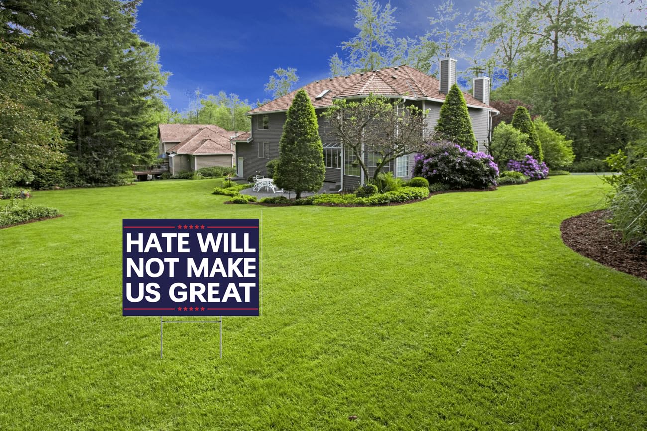 Vrogadso 12x18 inch sign ensures high visibility in any yard