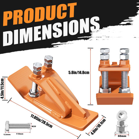 Vrxsond M20-grade bolts and nuts ensure secure attachment.