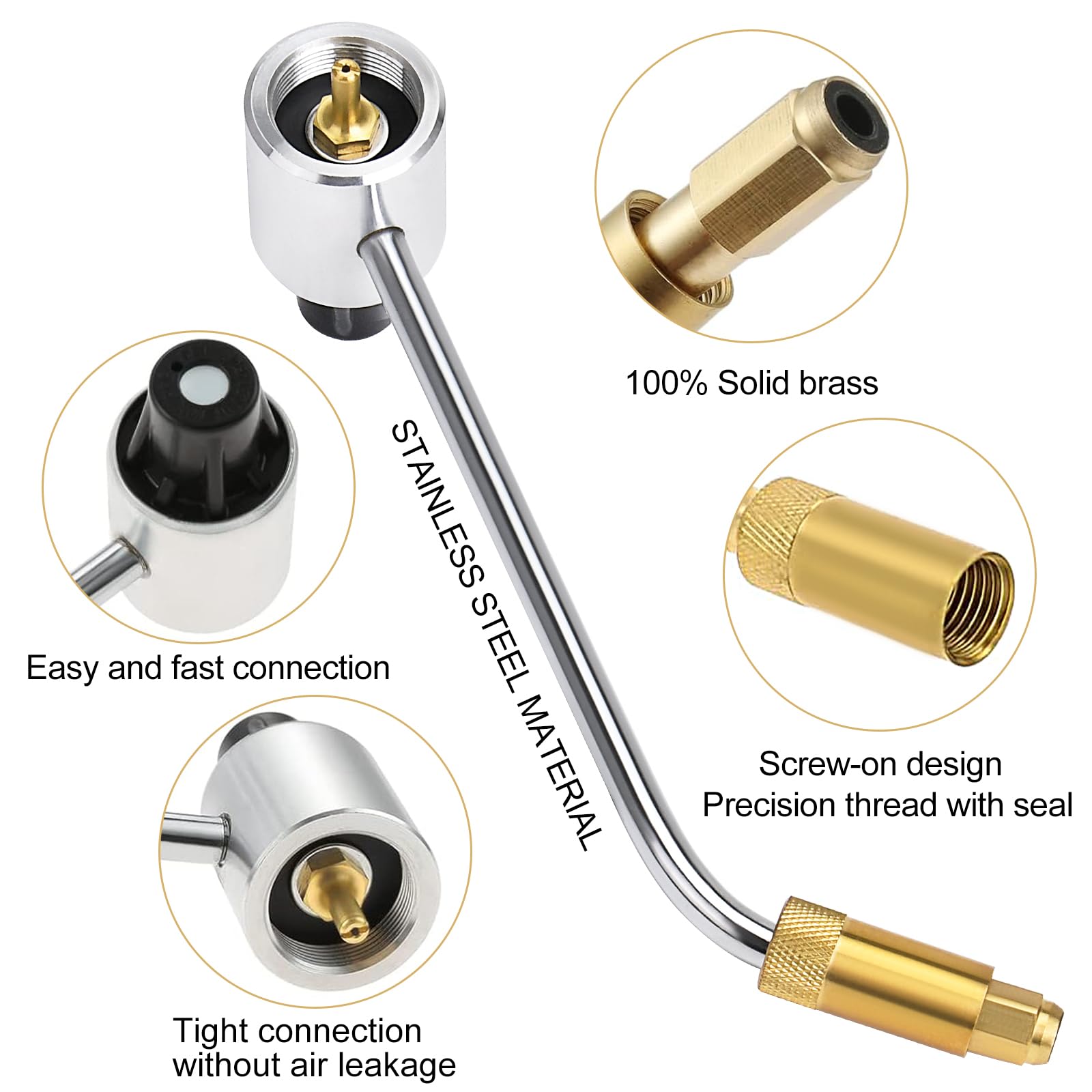 Vsearch 5430 regulator brass and metal build supports durable outdoor use.