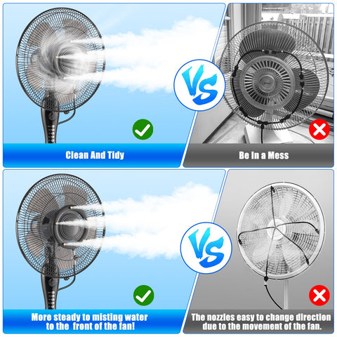 VsMon-Fri adjustable misting valve lets you tailor the breeze.