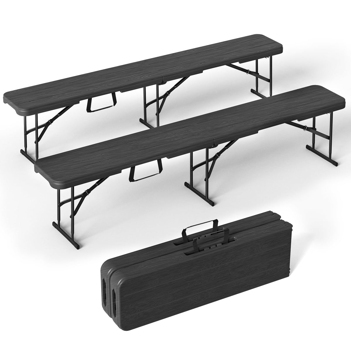 VSOAEIL 6ft folding bench folded state, easy to store after events.