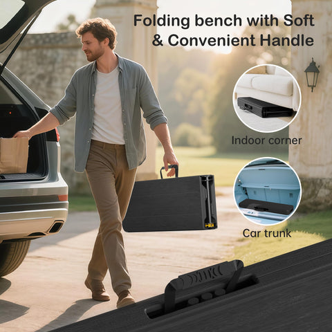 VSOAEIL non-slip pads protect floors and stabilize the bench.