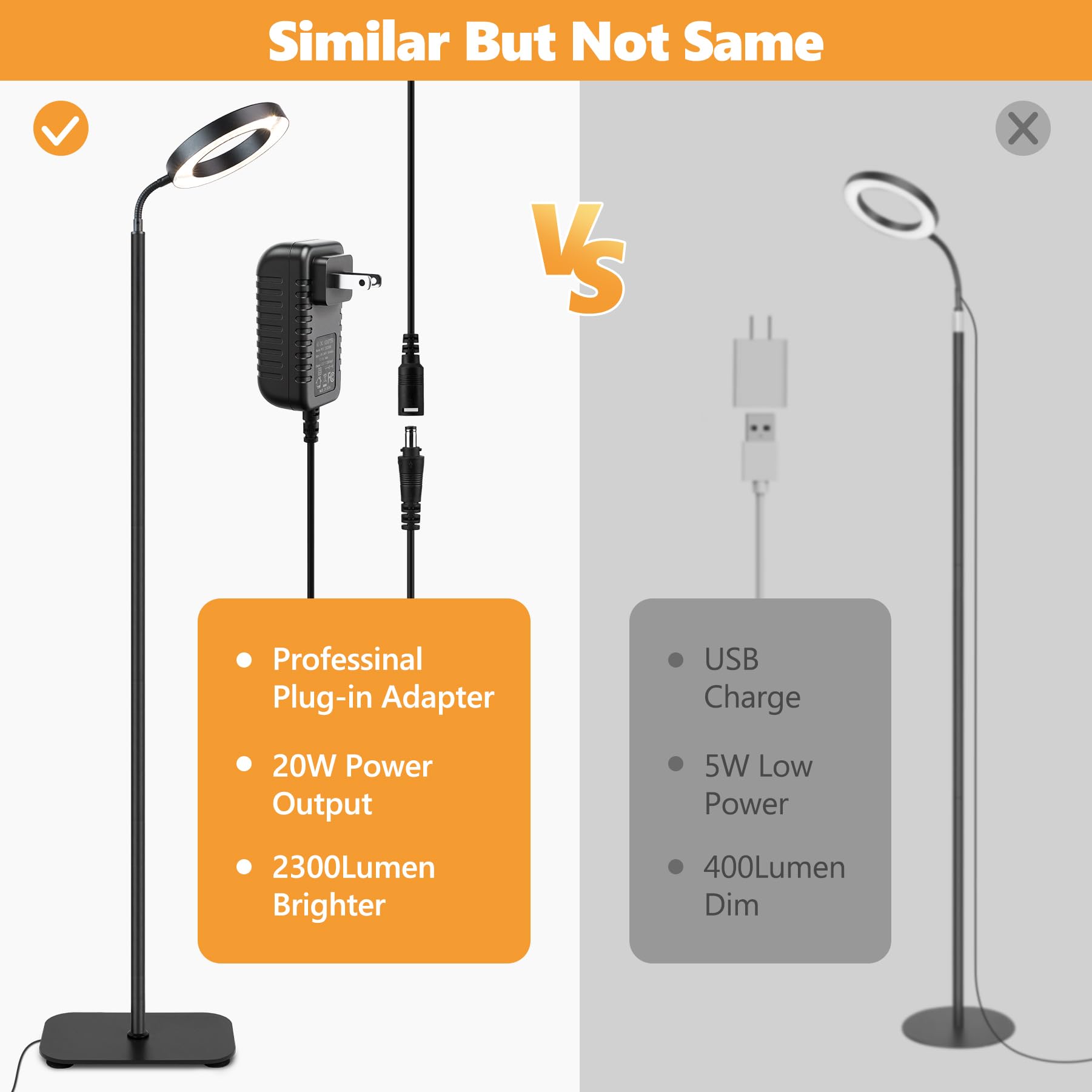 Vsoke Grow Light adjustable stand enables flexible height for seedlings and tall plants