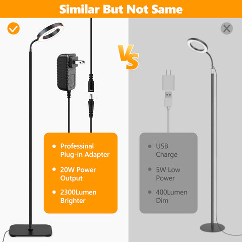 Vsoke Grow Light adjustable stand enables flexible height for seedlings and tall plants