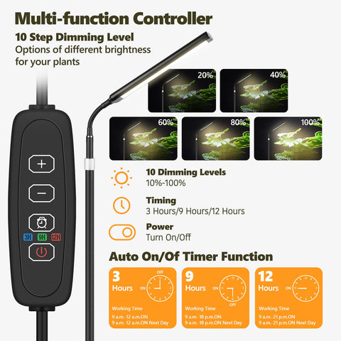 Vsoke grow light dimming levels offer customizable brightness