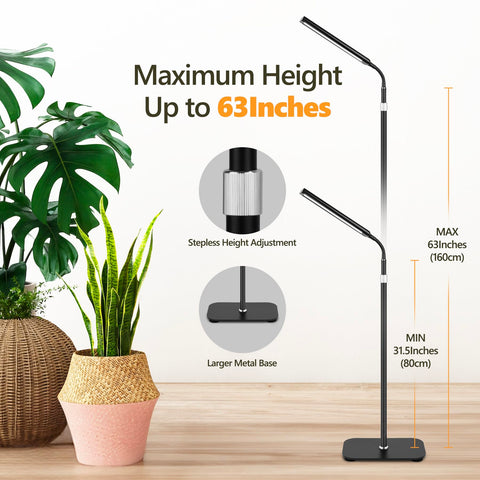 Vsoke grow light stable metal base for secure placement