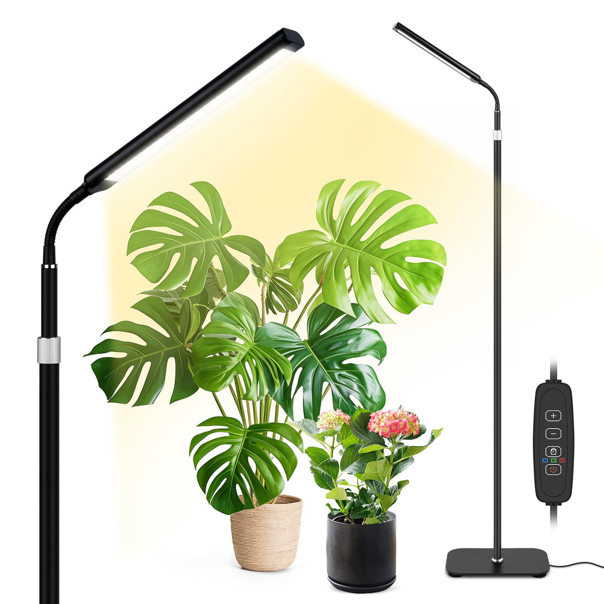 Vsoke grow light stand assembly for stable indoor plant setup