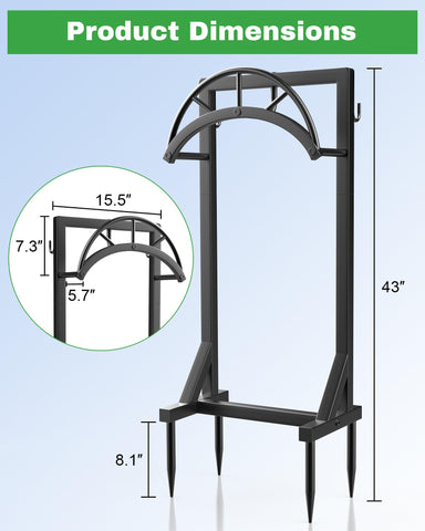 Durable powder-coated metal resists rain and sun for long outdoor use