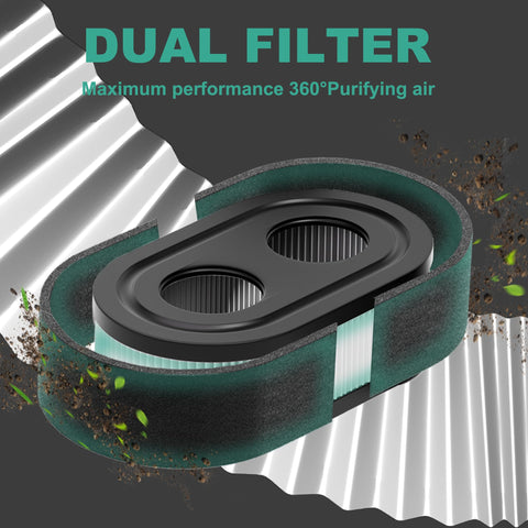 VSSYURT-US pleated design air filter improves debris capture.