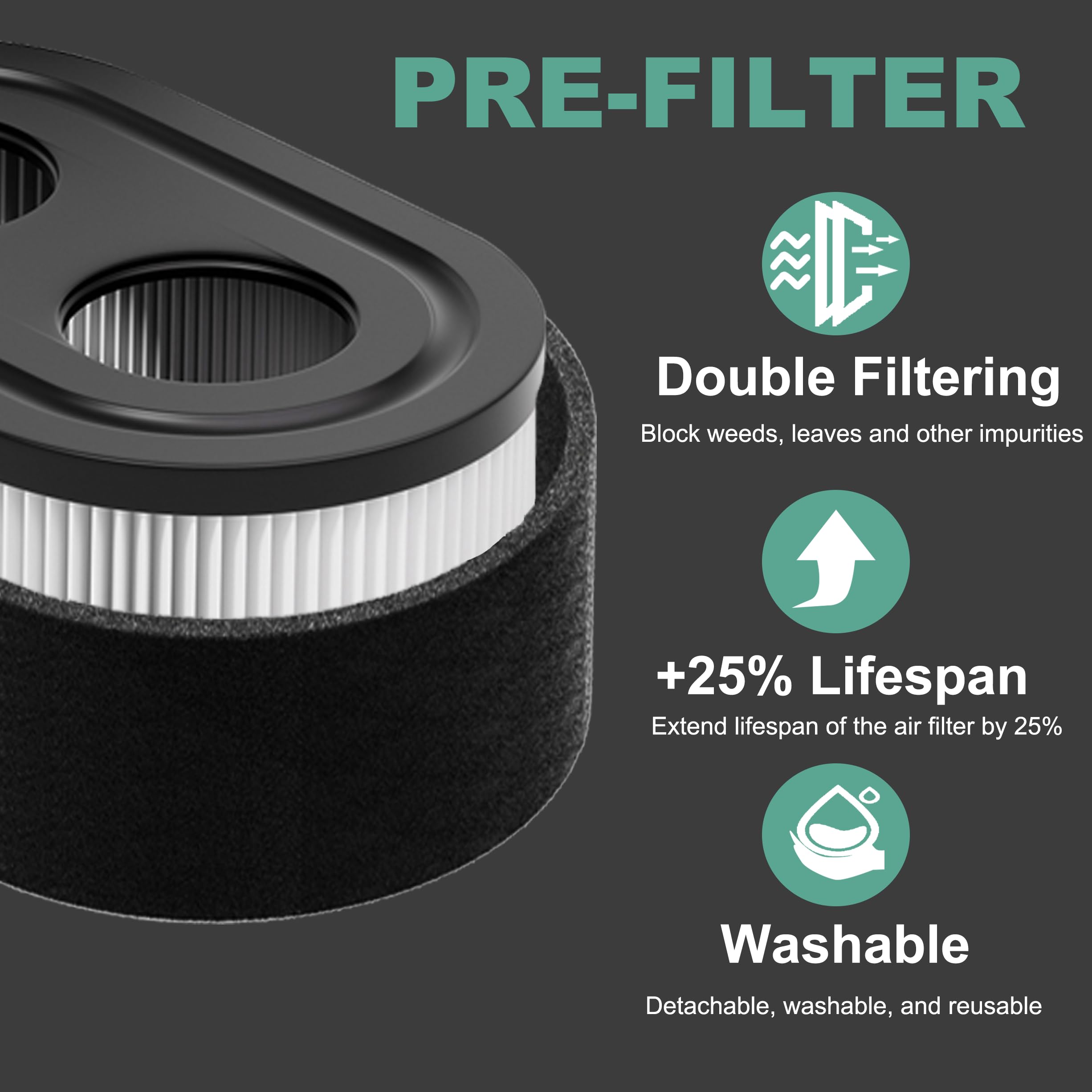 VSSYURT-US Troy-Bilt TB compatibility filter fits TB110 TB200 TB230.