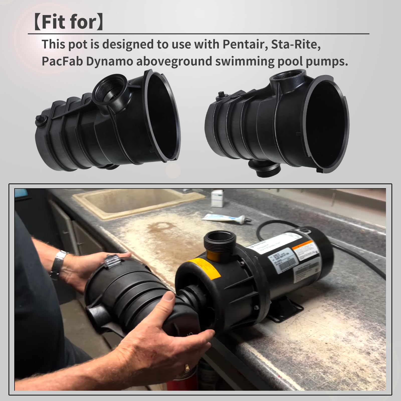 Vsttar 354530 Sta-Rite Dynamo basin dimensions visual aid for sizing.