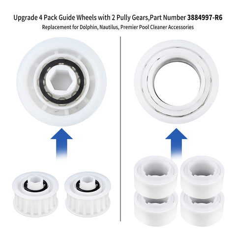 Two pulley gears from Vsttar improve drive stability in robotic pool cleaners