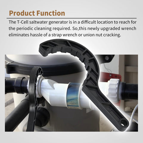 Vsttar wrench close-up highlighting scratch-resistant material for poolside durability.