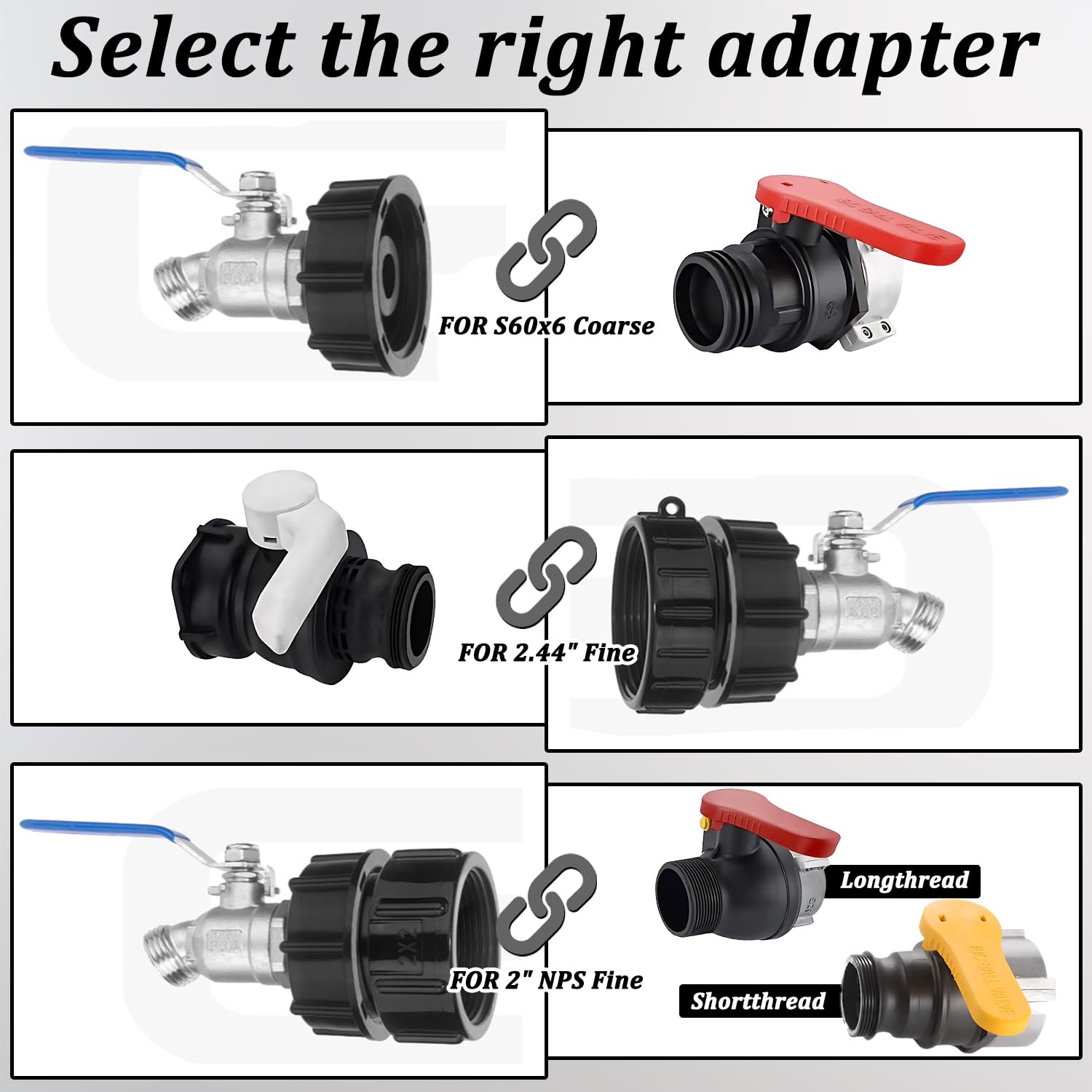 Vtenyeo 2in coarse thread adapter enhances quick connections.