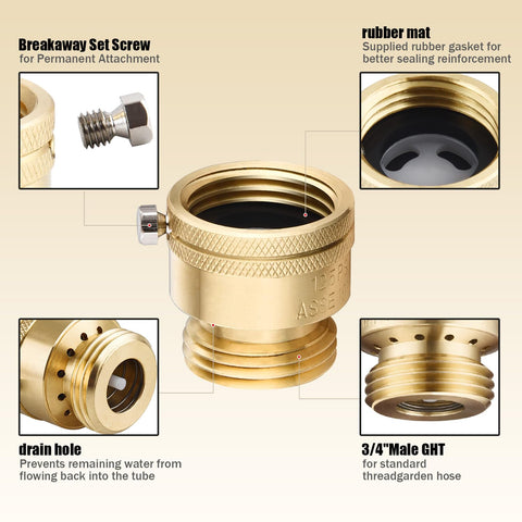 Vtenyeo backflow preventer attached to garden hose reduces backflow risk