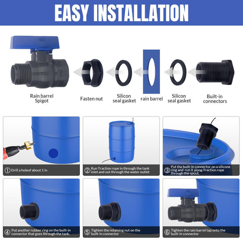 Vtenyeo bulkhead fitting close-up highlights durable PVC construction.