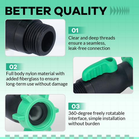 Vtenyeo easy installation with bulkhead fittings minimizes setup effort.