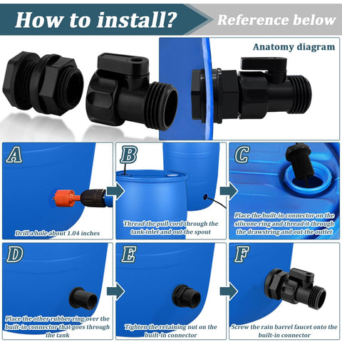 Vtenyeo garden hose shut-off valve offers convenient flow management.