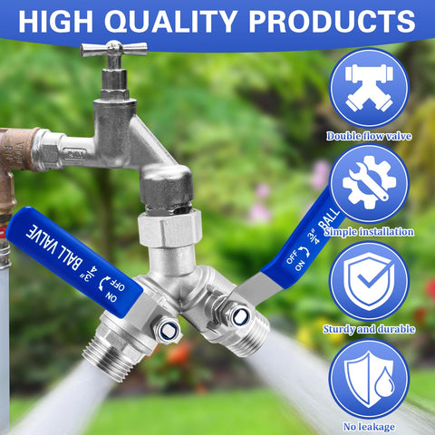 Vtenyeo high-flow core valve ensures strong water delivery to each outlet.