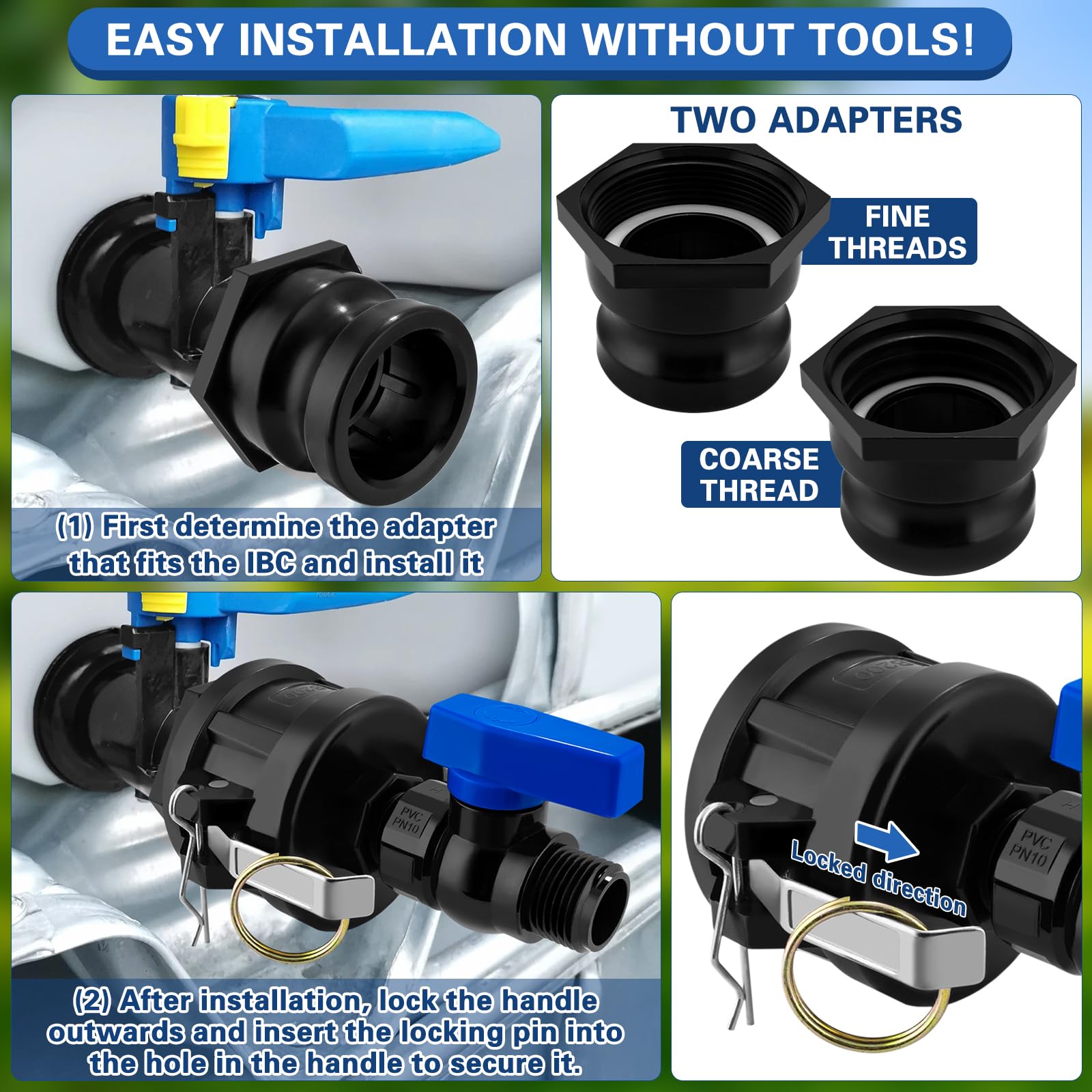 Gasket and seal kit included to prevent leaks on the Vtenyeo adapter.