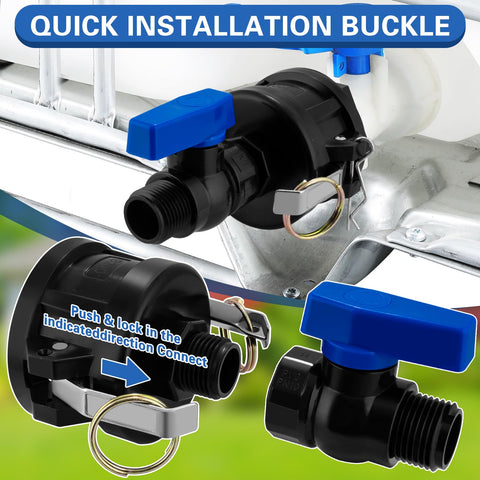 Direct garden hose connection option for irrigation using Vtenyeo adapter.