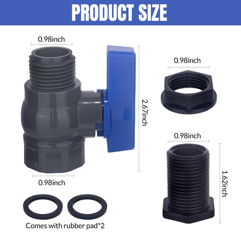 Vtenyeo PVC ball valve 3-4 inch GHT demonstrates precise flow control.
