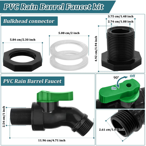 Vtenyeo bulkhead fitting provides a secure seal for rainwater collection