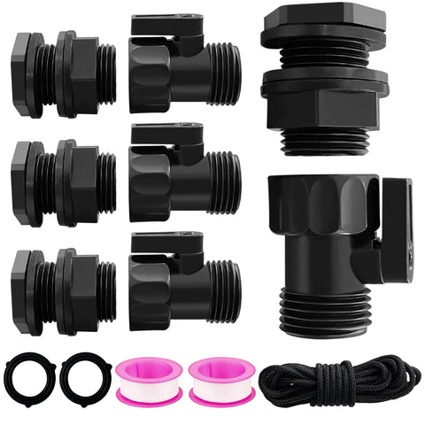 Vtenyeo rain barrel spigot kit contents enable a quick, leak-free setup.