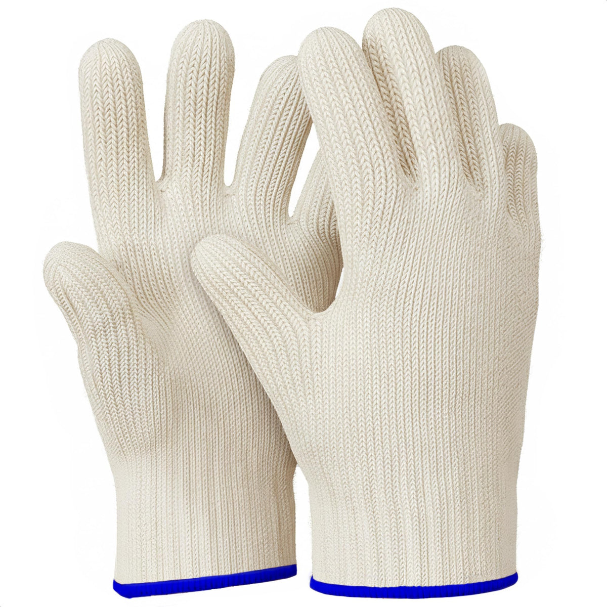 V TOWER aramid oven gloves with fingers protect hands while handling hot pans.