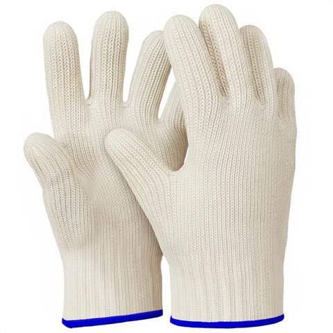 V TOWER aramid oven gloves with fingers protect hands while handling hot pans.