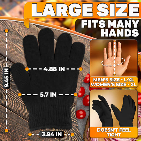 V TOWER aramid oven gloves with textured non-slip surface for secure handling.