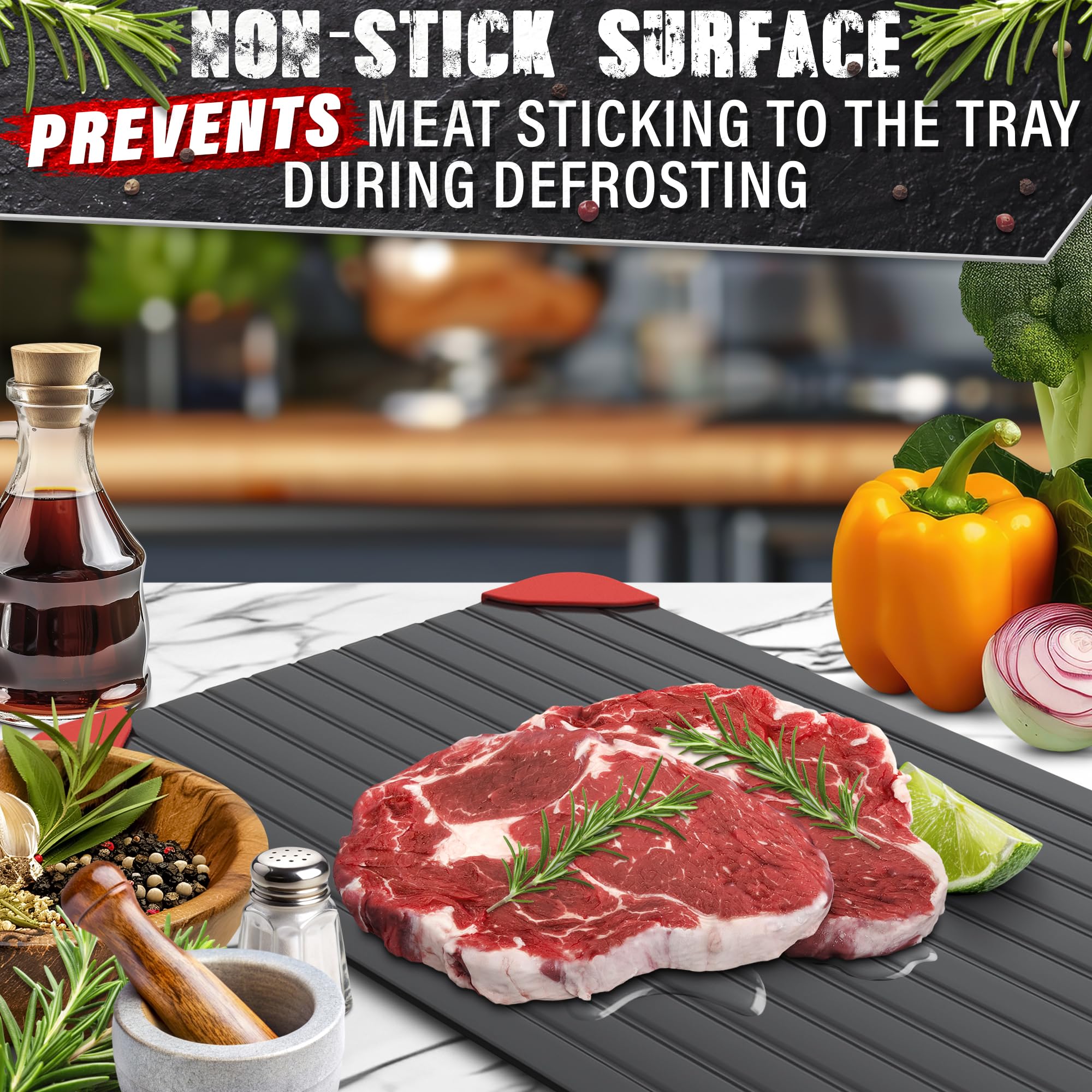 VTOWER defrosting tray easy-to-clean after use with warm soapy water