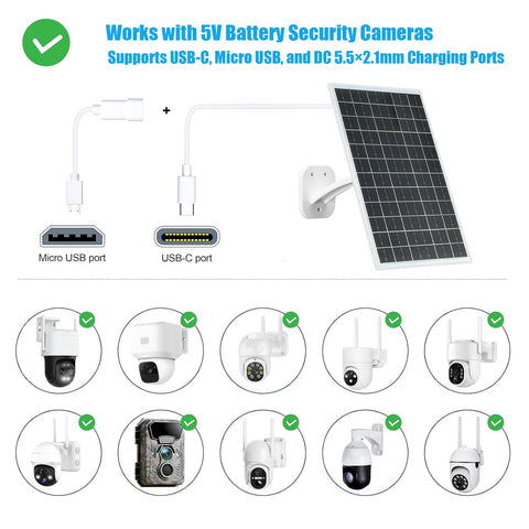 VUEBEE 13W solar panel with 360 bracket for optimal sun angle