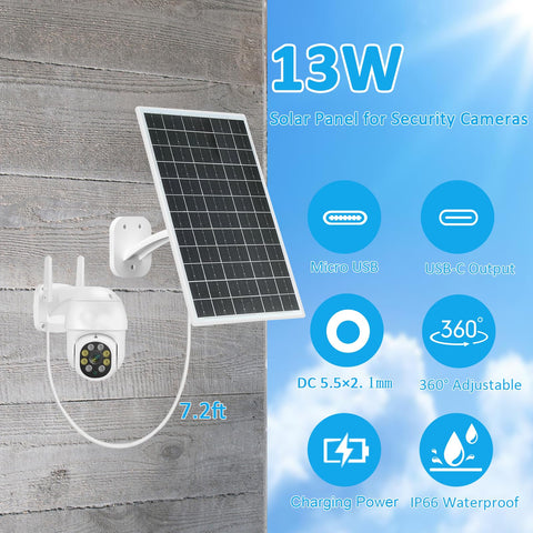 VUEBEE 13W IP66 weatherproof solar panel withstands rain and dust