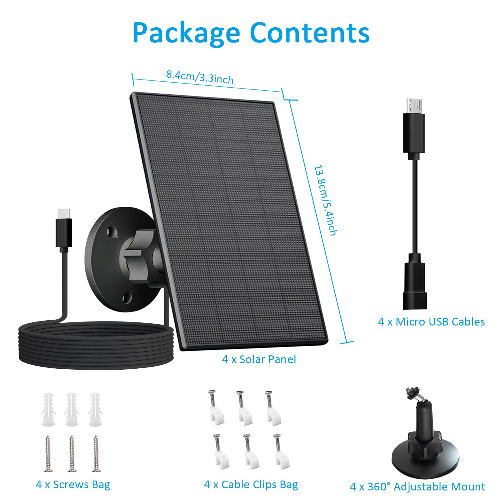 VueBee adjustable bracket enables optimal sun angle for charging.