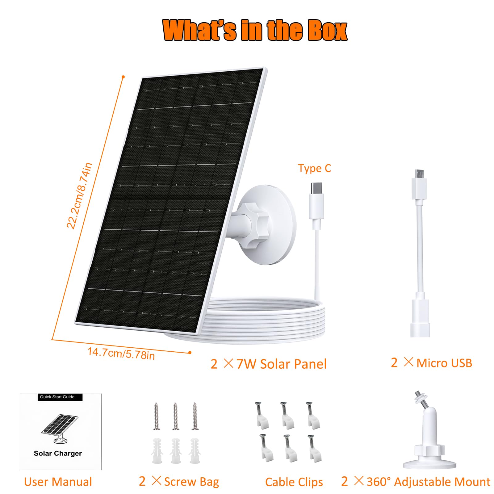 VUEBEE solar panel high efficiency powers 5V cameras in direct sunlight.