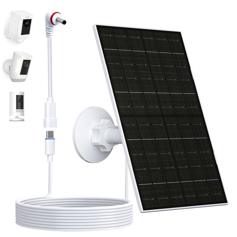 Vuebee solar panel compatibility setup for Ring cameras, easy outdoor mounting.