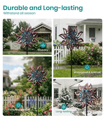VUFOZ durable all-metal yard art for long-term outdoor decor.