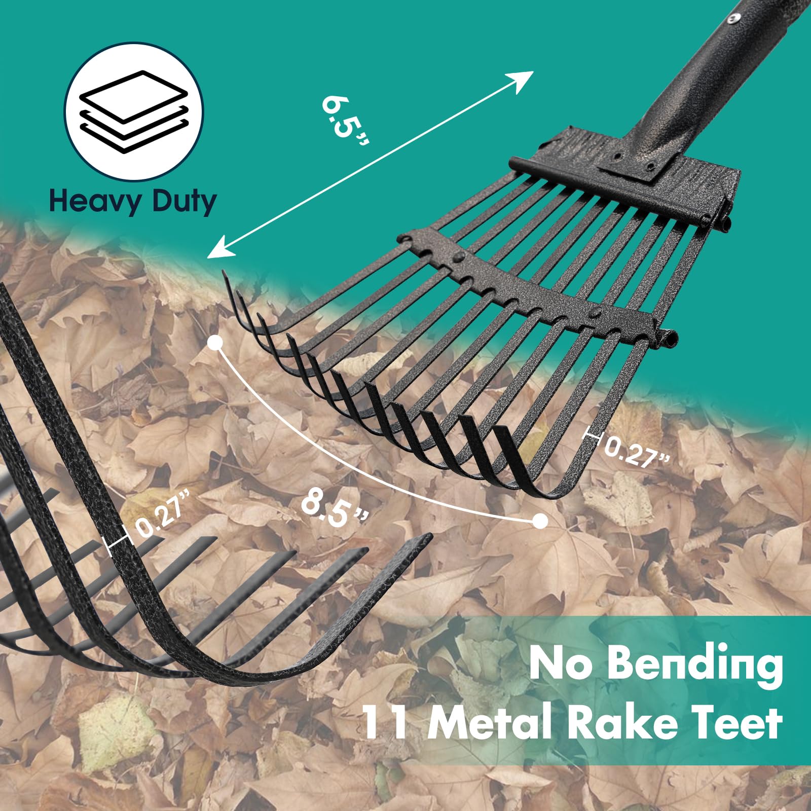 VUGHIUA narrow 8.5-inch head reaches tight spaces under shrubs.