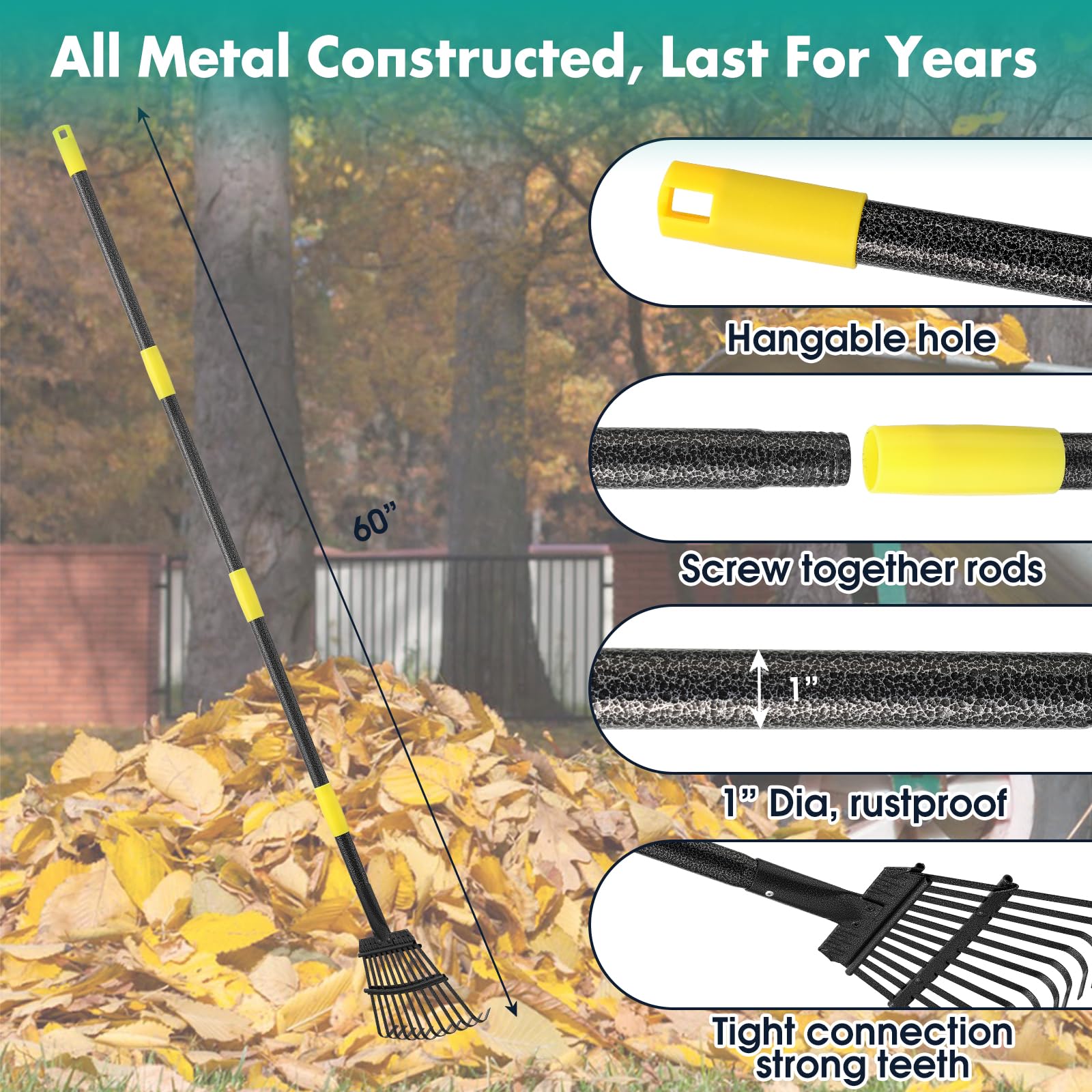VUGHIUA portable design ideal for camping and garden tasks.