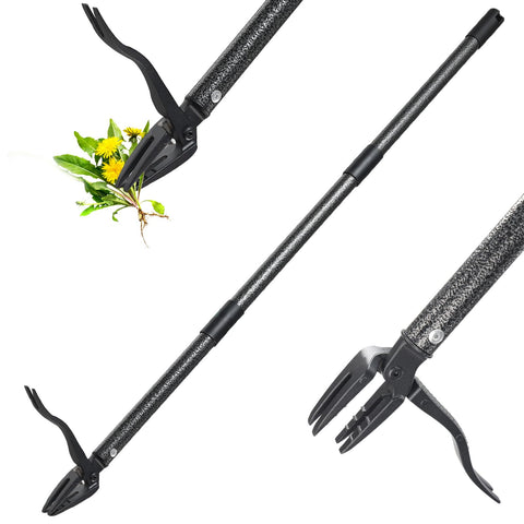 VUGHIUA weed puller with four claws for upright, root-first weed removal.