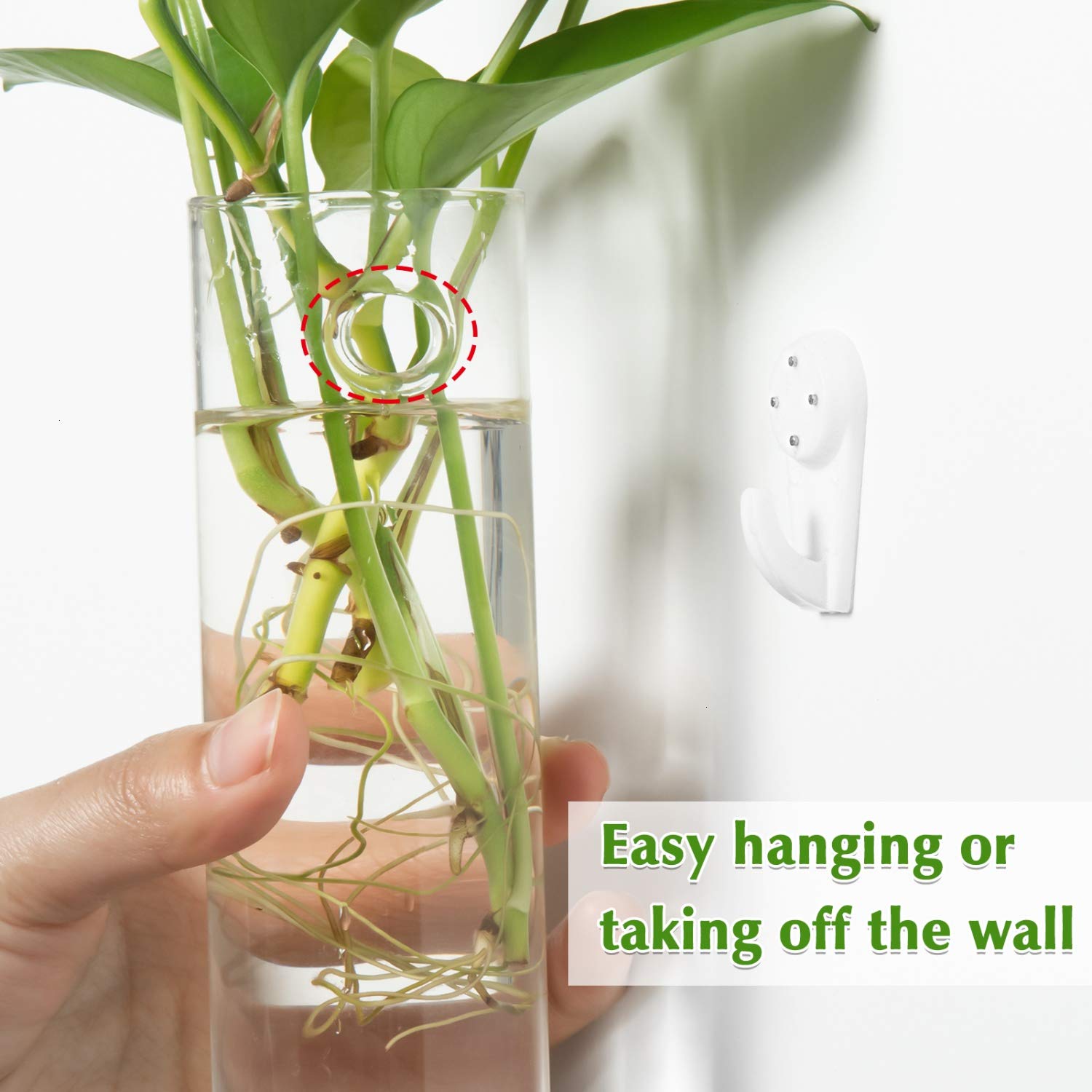 Vumdua kitchen and bathroom decor glass planter adds elegant accent.