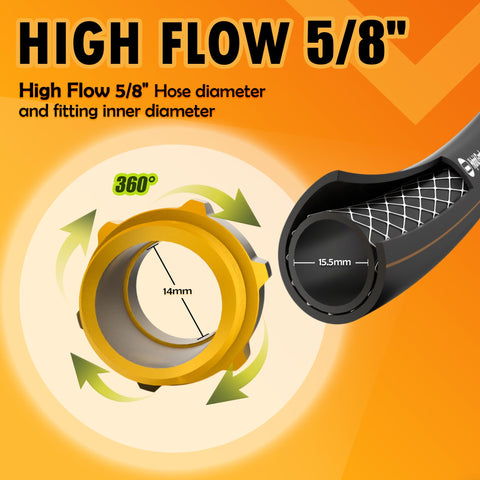 VUNDARA flexible hybrid rubber hose ready to bend without kinks