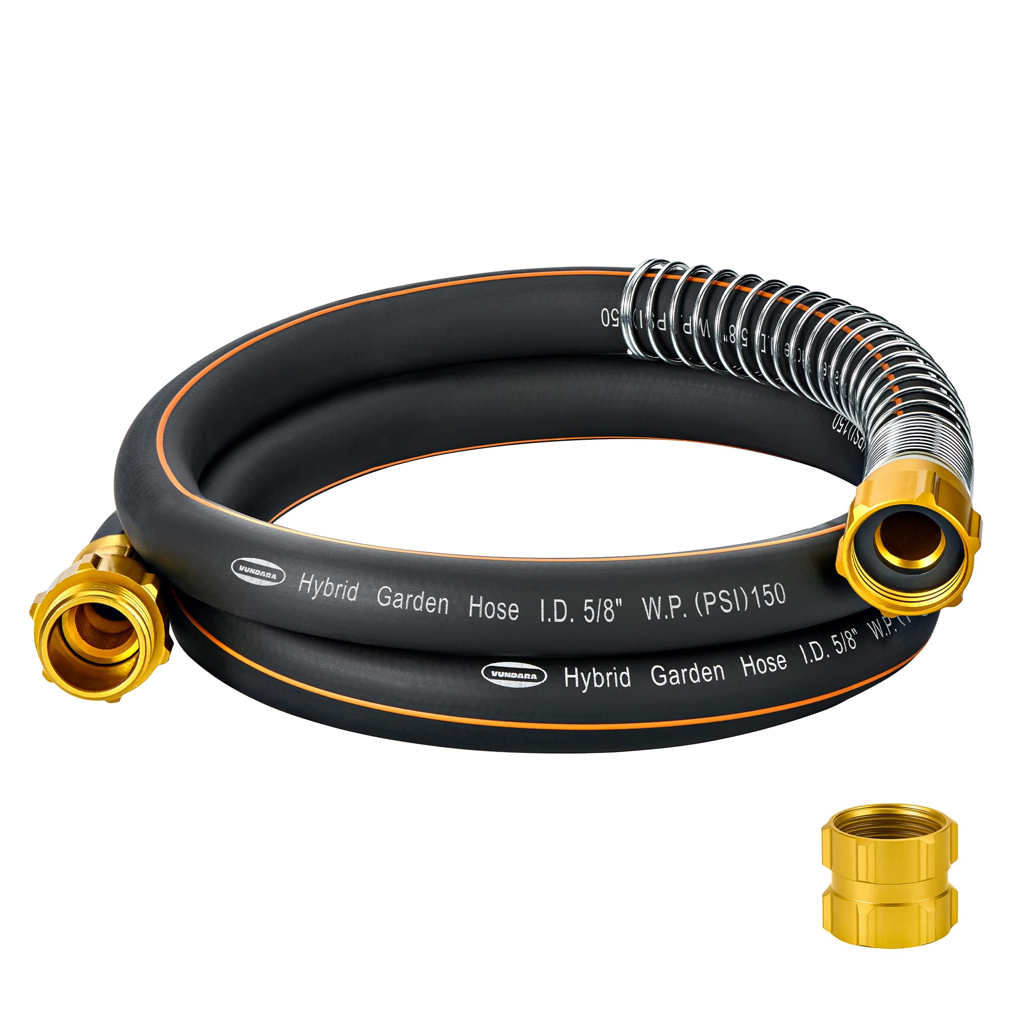 VUNDARA high-flow hose 5 ft showing efficient water delivery for gardening tasks