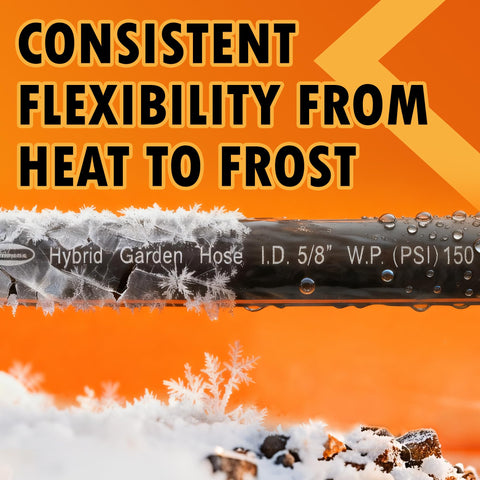 VUNDARA hose flexible no-memory formulation stays pliable in heat or cold.