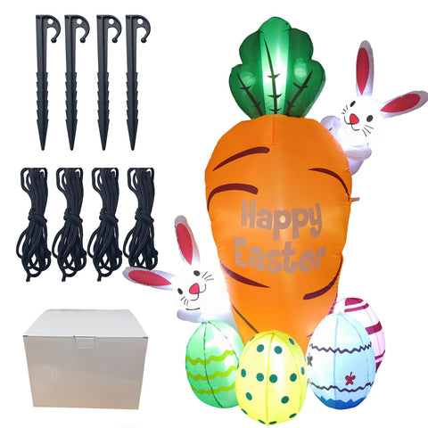 VURPOKSI two rabbits inflatable adds playful charm to your yard at dusk.
