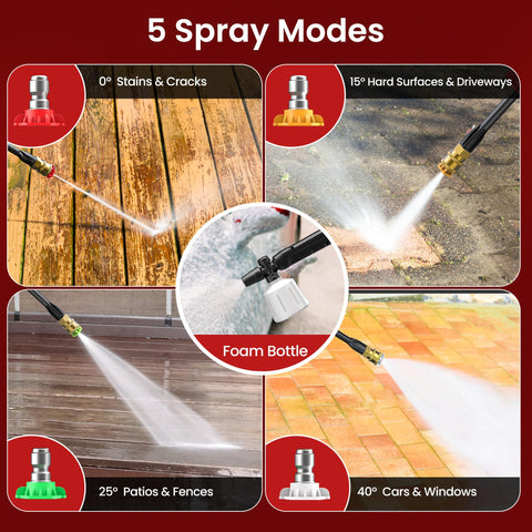 VUSIGN 15-degree nozzle offers precise cleaning with extended reach