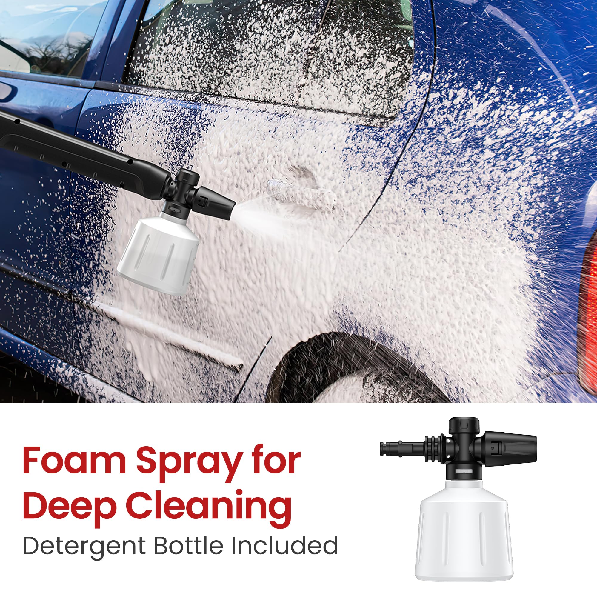 VUSIGN 25-degree nozzle provides versatile wide spray for general cleaning