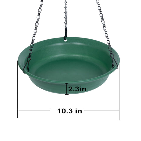 VUWEZ 10-inch bird feeder tray; ample outdoor feeding space.